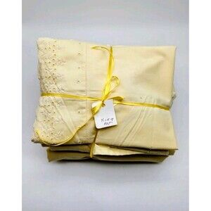 Vintage Springmaid Wondercale King Fitted, Flat Sheet Set 78x80 King Pillowcases